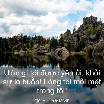 Picture 03 - Giê-rê-mi-a 8:18 VIE - Ước gì tôi được yên ủi, khỏi sự - Bible Verse Picture