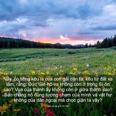 Picture 03 - Giê-rê-mi-a 8:19 VIE - Nầy, có tiếng kêu la của con gái dân - Bible Verse Picture