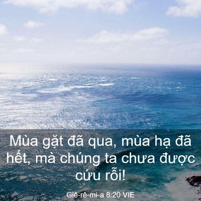 Picture 03 - Giê-rê-mi-a 8:20 VIE - Mùa gặt đã qua, mùa hạ đã hết, mà - Bible Verse Picture