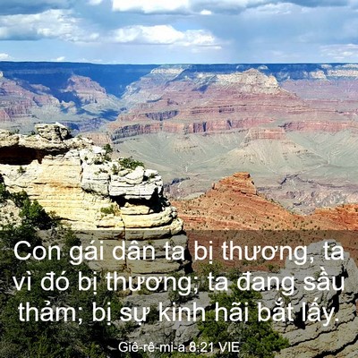 Picture 03 - Giê-rê-mi-a 8:21 VIE - Con gái dân ta bị thương, ta vì đó bị - Bible Verse Picture