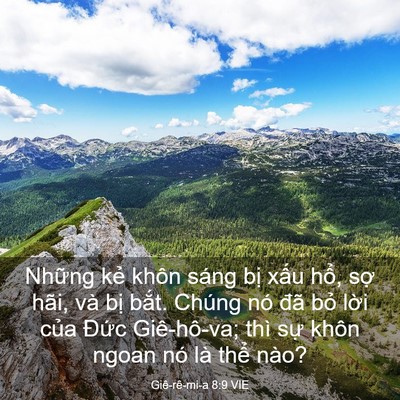 Picture 03 - Giê-rê-mi-a 8:9 VIE - Những kẻ khôn sáng bị xấu hổ, sợ - Bible Verse Picture