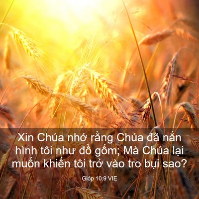 Picture 03 - Gióp 10:9 VIE - Xin Chúa nhớ rằng Chúa đã nắn hình - Bible Verse Picture