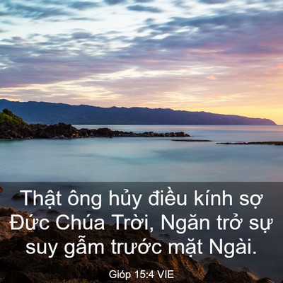 Picture 03 - Gióp 15:4 VIE - Thật ông hủy điều kính sợ Đức Chúa - Bible Verse Picture