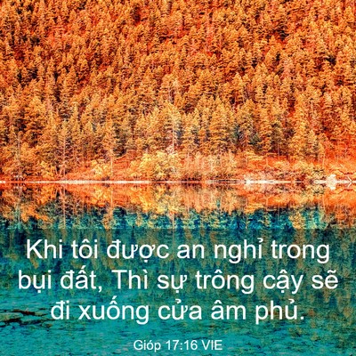 Picture 03 - Gióp 17:16 VIE - Khi tôi được an nghỉ trong bụi đất, - Bible Verse Picture