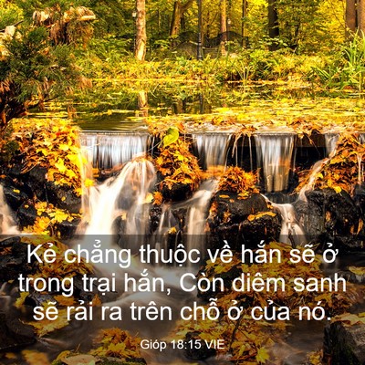 Picture 03 - Gióp 18:15 VIE - Kẻ chẳng thuộc về hắn sẽ ở trong - Bible Verse Picture