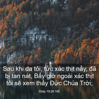 Picture 03 - Gióp 19:26 VIE - Sau khi da tôi, tức xác thịt nầy, đã - Bible Verse Picture