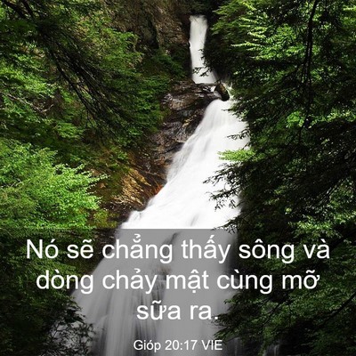 Picture 03 - Gióp 20:17 VIE - Nó sẽ chẳng thấy sông và dòng chảy - Bible Verse Picture