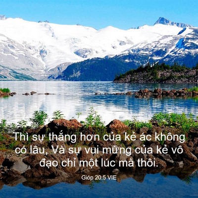 Picture 03 - Gióp 20:5 VIE - Thì sự thắng hơn của kẻ ác không có - Bible Verse Picture
