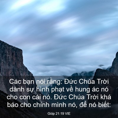 Picture 03 - Gióp 21:19 VIE - Các bạn nói rằng: Đức Chúa Trời dành - Bible Verse Picture