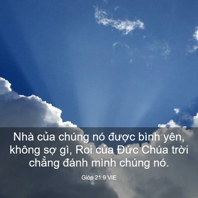 Picture 03 - Gióp 21:9 VIE - Nhà của chúng nó được bình yên, không - Bible Verse Picture