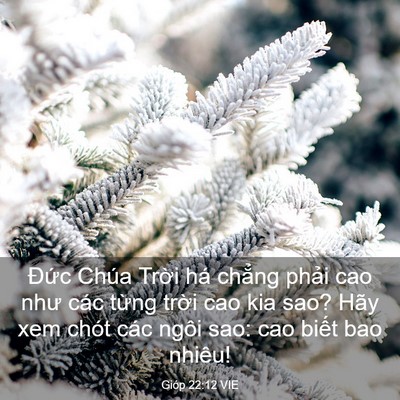 Picture 03 - Gióp 22:12 VIE - Đức Chúa Trời há chẳng phải cao như - Bible Verse Picture