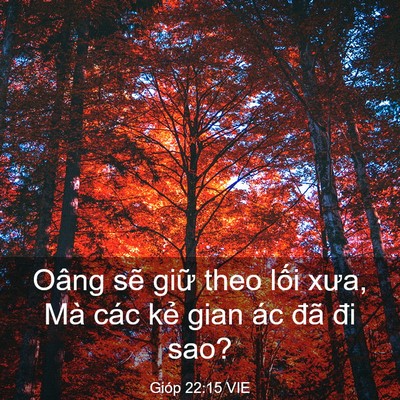 Picture 03 - Gióp 22:15 VIE - Oâng sẽ giữ theo lối xưa, Mà các kẻ - Bible Verse Picture