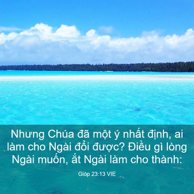 Picture 03 - Gióp 23:13 VIE - Nhưng Chúa đã một ý nhất định, ai - Bible Verse Picture
