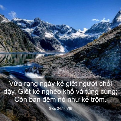 Picture 03 - Gióp 24:14 VIE - Vừa rạng ngày kẻ giết người chổi - Bible Verse Picture