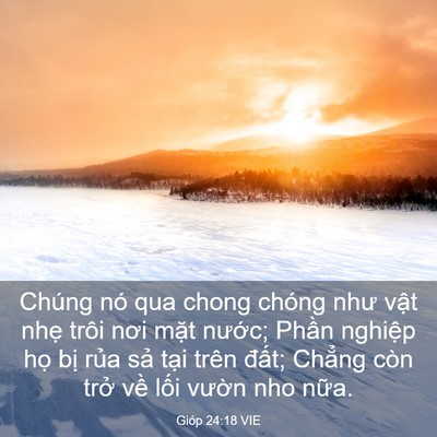 Picture 03 - Gióp 24:18 VIE - Chúng nó qua chong chóng như vật nhẹ - Bible Verse Picture