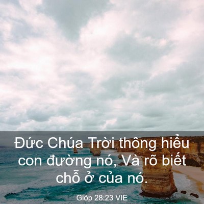 Picture 03 - Gióp 28:23 VIE - Đức Chúa Trời thông hiểu con đường - Bible Verse Picture