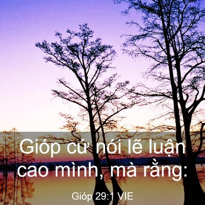 Picture 03 - Gióp 29:1 VIE - Gióp cứ nói lẽ luận cao mình, mà - Bible Verse Picture