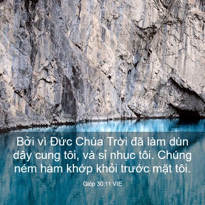 Picture 03 - Gióp 30:11 VIE - Bởi vì Đức Chúa Trời đã làm dùn dây - Bible Verse Picture