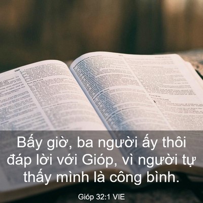Picture 03 - Gióp 32:1 VIE - Bấy giờ, ba người ấy thôi đáp lời - Bible Verse Picture