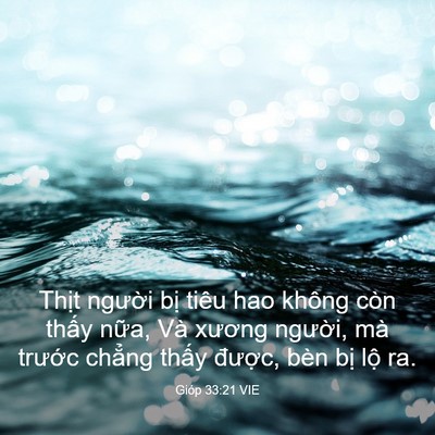 Picture 03 - Gióp 33:21 VIE - Thịt người bị tiêu hao không còn thấy - Bible Verse Picture