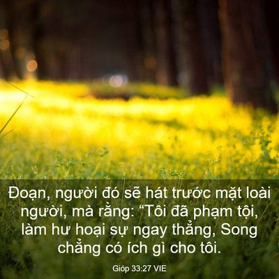 Picture 03 - Gióp 33:27 VIE - Đoạn, người đó sẽ hát trước mặt - Bible Verse Picture