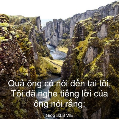 Picture 03 - Gióp 33:8 VIE - Quả ông có nói đến tai tôi, Tôi đã - Bible Verse Picture