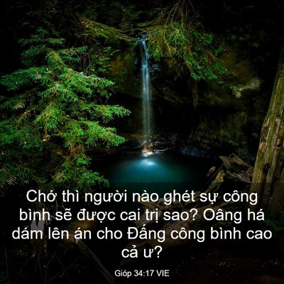 Picture 03 - Gióp 34:17 VIE - Chớ thì người nào ghét sự công bình - Bible Verse Picture