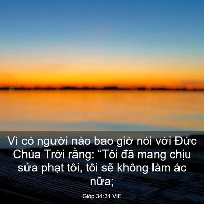 Picture 03 - Gióp 34:31 VIE - Vì có người nào bao giờ nói với Đức - Bible Verse Picture