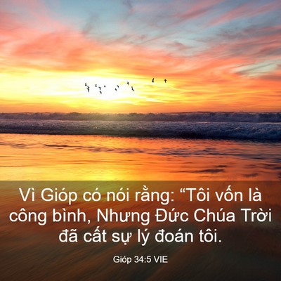 Picture 03 - Gióp 34:5 VIE - Vì Gióp có nói rằng: “Tôi vốn là - Bible Verse Picture