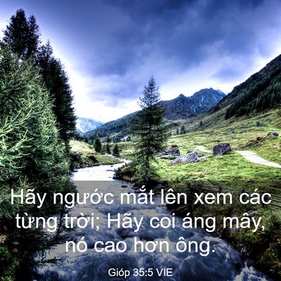 Picture 03 - Gióp 35:5 VIE - Hãy ngước mắt lên xem các từng trời; - Bible Verse Picture