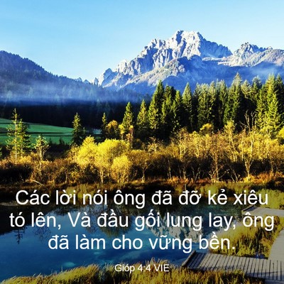Picture 03 - Gióp 4:4 VIE - Các lời nói ông đã đỡ kẻ xiêu tó - Bible Verse Picture