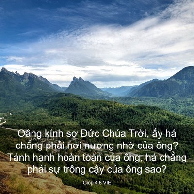 Picture 03 - Gióp 4:6 VIE - Oâng kính sợ Đức Chúa Trời, ấy há - Bible Verse Picture