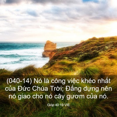 Picture 03 - Gióp 40:19 VIE - (040-14) Nó là công việc khéo nhất của - Bible Verse Picture