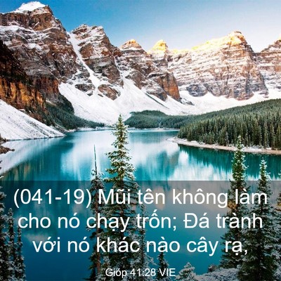 Picture 03 - Gióp 41:28 VIE - (041-19) Mũi tên không làm cho nó chạy - Bible Verse Picture