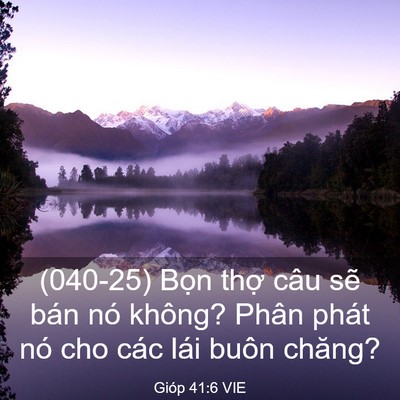 Picture 03 - Gióp 41:6 VIE - (040-25) Bọn thợ câu sẽ bán nó không? - Bible Verse Picture