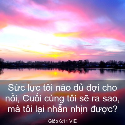 Picture 03 - Gióp 6:11 VIE - Sức lực tôi nào đủ đợi cho nỗi, - Bible Verse Picture