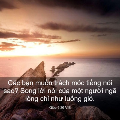 Picture 03 - Gióp 6:26 VIE - Các bạn muốn trách móc tiếng nói sao? - Bible Verse Picture