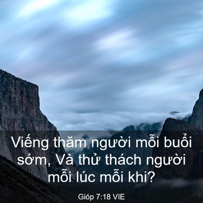 Picture 03 - Gióp 7:18 VIE - Viếng thăm người mỗi buổi sớm, Và - Bible Verse Picture