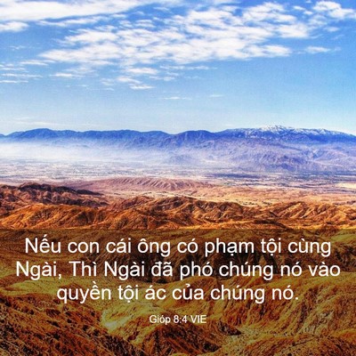 Picture 03 - Gióp 8:4 VIE - Nếu con cái ông có phạm tội cùng Ngài, - Bible Verse Picture