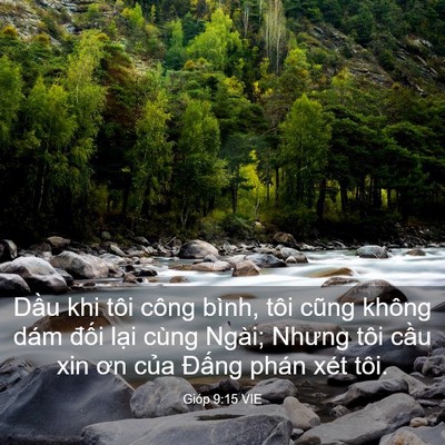 Picture 03 - Gióp 9:15 VIE - Dầu khi tôi công bình, tôi cũng không - Bible Verse Picture