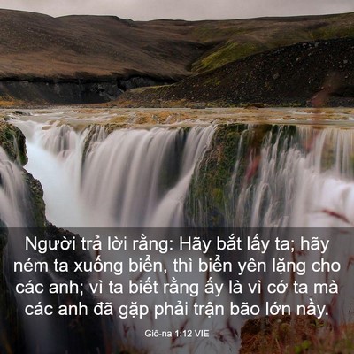 Picture 03 - Giô-na 1:12 VIE - Người trả lời rằng: Hãy bắt lấy ta; - Bible Verse Picture