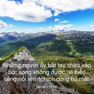 Picture 03 - Giô-na 1:13 VIE - Những người ấy bắt tay chèo vào bờ; - Bible Verse Picture
