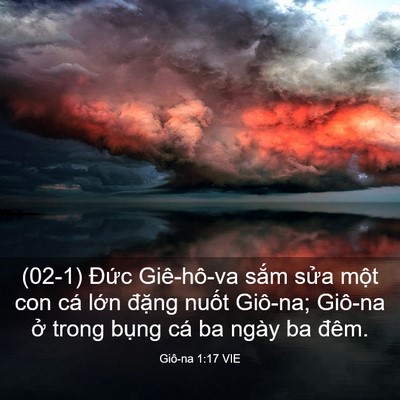 Picture 03 - Giô-na 1:17 VIE - (02-1) Đức Giê-hô-va sắm sửa một con - Bible Verse Picture