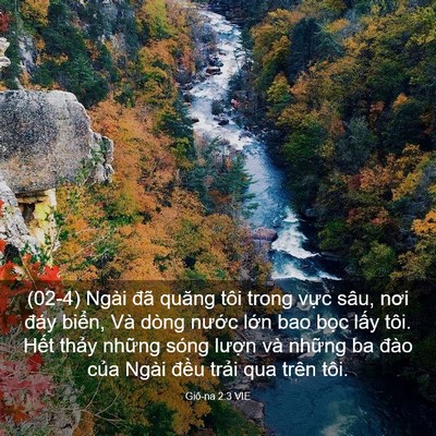 Picture 03 - Giô-na 2:3 VIE - (02-4) Ngài đã quăng tôi trong vực sâu, - Bible Verse Picture