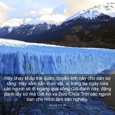 Picture 03 - Giô-sua 1:11 VIE - Hãy chạy khắp trại quân, truyền lịnh - Bible Verse Picture