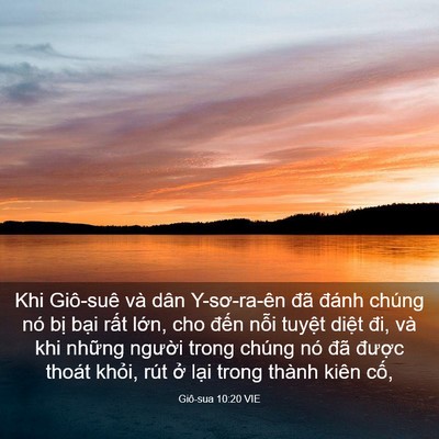 Picture 03 - Giô-sua 10:20 VIE - Khi Giô-suê và dân Y-sơ-ra-ên đã đánh - Bible Verse Picture