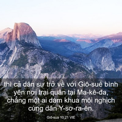 Picture 03 - Giô-sua 10:21 VIE - thì cả dân sự trở về với Giô-suê - Bible Verse Picture