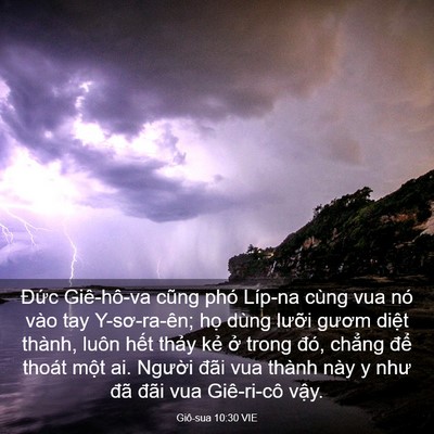 Picture 03 - Giô-sua 10:30 VIE - Đức Giê-hô-va cũng phó Líp-na cùng vua - Bible Verse Picture