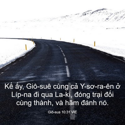 Picture 03 - Giô-sua 10:31 VIE - Kế ấy, Giô-suê cùng cả Y-sơ-ra-ên ở - Bible Verse Picture