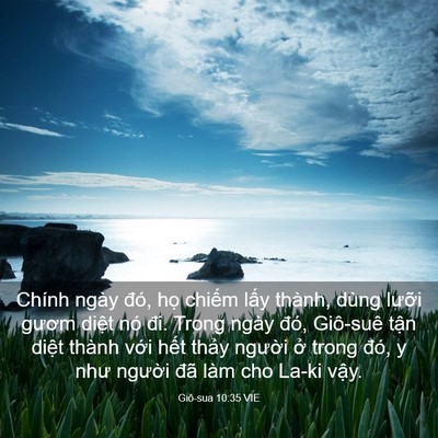 Picture 03 - Giô-sua 10:35 VIE - Chính ngày đó, họ chiếm lấy thành, - Bible Verse Picture